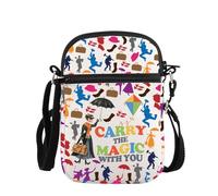 PLITI Mary Poppins Cadeau pour fans de Mary Poppins Cadeau musical Carry The Magic With You Sac à bandoulière Mary Poppins, Carry Magic Zcbagu, 8.26×5.7×0.78inches