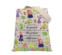 PLITI Miss Frizzle Sac fourre-tout avec inscription « May You Be Proud Of The Work You Do », Be Proud Mbus Tgu, medium