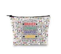 PLITI Order of The Eastern Star Gifts Trousse de maquillage avec symbole OES Inscription Always Remember You are Braver Than You Think, Remember Es Bagu, Mode