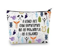 PLITI Percy Fan Gift Pegasus Zeus Gift Camp Half-Blood Gift Percy Merch Bookish Makeup Bag Horreur Roman Lover Gift, Épée puissante, Mode