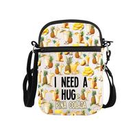 PLITI Pina Colada Lover Gift Tropical Cocktails Gifts Cocktail Club Gift I Need A Huge Pina Colada Sac à bandoulière pour buveur, Énorme Pina Colada Zcbagu, 8.26×5.7×0.78inches