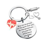PLITI Porte-clés d'infirmière pour remise de diplôme - Cadeau de remerciement - May You Be Proud Of The Work You Do - Infirmière praticienne, Be Proud Nurse Kyu, M
