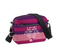 PLITI Sac à bandoulière en forme de chat du Cheshire - Cadeau idéal pour les amoureux d'Alice, Chemin que vous prenez Cbu, 24.5*8*18 cm