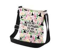 PLITI Sac à bandoulière inspiré du théâtre musical You're The Elphaba To My Glinda Drama Cadeau pour les amateurs de musique, E à G Cbagu, 8×7.5×1.8inches