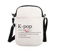PLITI Sac à bandoulière K-Pop cadeau groupe coréen K-Drama cadeau pour fans de K-Pop Merchandising coréen Cadeau pour amateur de musique K-Pop, Kpop Defin Zcbagu, 8.26×5.7×0.78inches