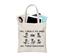 PLITI Sac fourre-tout amusant en forme de raton laveur avec inscription « Yes I Really Do Need All These Laveurs », Need All Raccoon Tgu, medium