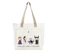 PLITI Sac fourre-tout « Evil Females Chillin' Like a Villain » Cadeau pour un gang méchant Mauvaise sorcière Cadeau de voyage en famille Cadeau maléfique, Like a Villain Tbu, medium