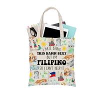 PLITI Sac fourre-tout philippin « I Hate Being This Damn Sexy But I'm Filipino So I Can't Help It Philippine Vacation Trip », Je suis Filipino Tgu