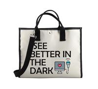 PLITI Sac fourre-tout pour échographe, cadeau pour technicien en échographie, cadeau pour radiologiste, cadeau « I See Better In The Dark », See Dark Teu, medium