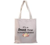 PLITI Sac fourre-tout pour grand-mère - Cadeau de remerciement pour grand-mère - Cadeau pour grand-mère, Nanny Thing Tgu, 14.2 x 12.6 inches