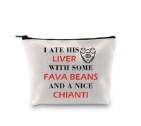 PLITI Silence Lambs Horror Movie Lover Gift I Ate His Liver with Some Fava Beans and A Nice Chianti Hannibal Lecter Gift, Bagu de haricots de foie, Mode