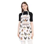 PLITI Tablier de cuisine pour les amateurs de poulet - Cadeau pour les amateurs de poulet - Cadeau idéal pour les agriculteurs - Inscription « There Is No Such Thing As Too Many Chickens », Beaucoup