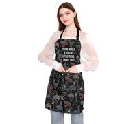 PLITI Tablier de cuisine sur le thème de la Fourth Wing Merch Dragon Rider Cadeau pour les fans de You're Really a Violent Little Thing Fourth Wing, Little thing apronU, M