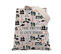 PLITI The Truth Is Out There True Crime Mystery Gift I Want To Believe Alien Sci-Fi Fans Sac fourre-tout Scully and Mulder, Truth Out There Tgu, medium