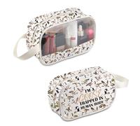 PLITI Trousse de maquillage en forme d'oie avec fermeture éclair « I'm A Goose Trapped in A Human Body Silly Gooses », Oie piégée Mbu, Mode