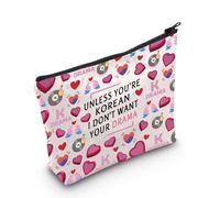 PLITI Trousse de maquillage K-Pop pour amateur de drame coréen Unless You're Korean I Don't Want Your Drama K-Pop, Drame coréen Bagu, Mode