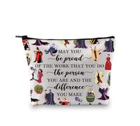 PLITI Trousse de maquillage méchante méchante cadeau méchant gang cadeau « May You Be Proud of The Person You are Bad Witches » Pochette zippée, Be Proud Villain Bagu, Mode
