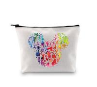 PLITI Trousse de maquillage motif souris de dessin animé Magic Kingdom - Cadeau de voyage de vacances - Pour fans de contes de fées, Sac souris dessin animé 2u, Mode