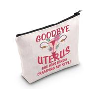 PLITI Trousse de maquillage pour femme - Cadeau d'hystérectomie - Cadeau de récupération - Dites adieu à l'utérus - Elle était Kinda Cramping My Style, Adieu Utérus Bagu, Mode