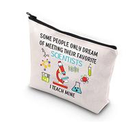 PLITI Trousse de maquillage pour professeur de science, biologie, chimie, cadeau pour amateur de science, cadeau de remise de diplôme pour enseignant de science, Enseigner le scientistu
