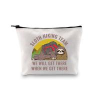 PLITI Trousse de maquillage pour randonneur de montagne avec inscription « We Will Get There When We Get There When We Get There », Bagu de randonnée paresseux, Mode
