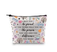 PLITI Trousse de maquillage pour travailleur social - Cadeau de remise de diplôme - May You Be Proud of The Work You Do, Be Proud Sw Bagu, Mode
