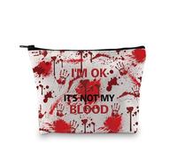 PLITI True Crime Lover Gifts True Crime Junkie Gifts I'm OK It's Not My Blood True Crime Blood Serial Killer Splatter Gift, Not My Blood Bagu, Mode