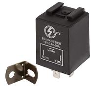 PLITZ Clignotant électronique, 12V avec connexion à 3 broches (31, 49, 49a), utilisable de manière universelle