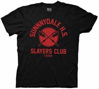 Pliuegy Buffy the Vampire Slayer Sunnydale HS Slayer's Club Mens T-Shirt, Noir - Noir, Medium