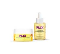 PLIX The Plant Fix Lot de 2 régimes de soins de la peau pigmentés à l'ananas pour éliminer les taches sombres | Sérum visage et hydratant avec 2 % d'alpha arbutine pour homme et femme, lot de 2 (30 ml