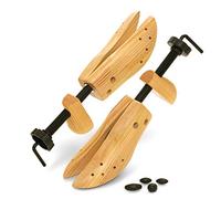 Plixio Lot de 2 extenseurs de chaussures en bois réglables pour homme et femme