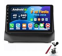 PLKEQS [4 64G] Autoradio pour F-ord Fiesta 2009-2014 avec Carplay et Android Auto - Autoradio Android avec écran Tactile 9 Pouces - EQ/Navigation GPS/WiFi/SWC/Bluetooth/FM/RDS/Camera,Y2