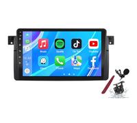 PLKEQS Android 14 autoradio stéréo pour B-MW E46 M3 318 320 325 (1998-2006) Lecteur multimédia à écran Tactile 9 "avec Carplay sans Fil GPS Navigation FM RDS Bluetooth 5G-WiFi SWC DSP,M200s