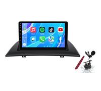 PLKEQS Android 14 autoradio stéréo pour B-MW X3 E83 (2004-2012) Lecteur multimédia à écran Tactile 9 "avec Carplay sans Fil GPS Navigation FM RDS Bluetooth 5G-WiFi SWC DSP,M600s