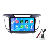 PLKEQS Android 14 autoradio stéréo pour H-yundai IX25 Creta (2015-2018) Lecteur multimédia à écran Tactile 9 "avec Carplay sans Fil GPS Navigation FM RDS Bluetooth 5G-WiFi SWC DSP,M100s