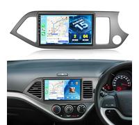 PLKEQS Autoradio 2 64G Android 15 Carplay pour K-IA Picanto Morning 2011-2017 Double Din 9 Pouces Écran Tactile 2K avec GPS Bluetooth RDS HiFi WiFi SWC Caméra MIC,K4 Pro Plus