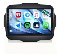 PLKEQS Autoradio 2G 64G Android 15 pour J-eep Renegade 2016-2020 avec Carplay Android Auto, écran Tactile 9 Pouces, GPS Sat Nav, WiFi, Bluetooth, FM RDS, caméra,K1 Pro Plus