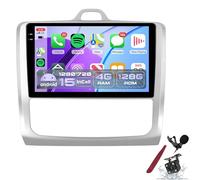 PLKEQS Autoradio 4G 128G pour F-ord Focus Exi MT 2 3 Mk2/Mk3 2004-2011 CarPlay Android Auto, Radio Auto Android Écran Tactile in-Cell 9''/GPS/Bluetooth/FM RDS/EQ/Wi-FI/Caméra de Recul,K5 Pro