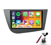 PLKEQS Autoradio 4G 64G pour S-Eat Leon MK2 2005-2013 avec écran Tactile IPS 9 Pouces 1280P, DSP, CarPlay sans Fil, Android Auto, Bluetooth 5.0, autoradio Android, GPS, WiFi, FM/RDS, caméra,K2 Pro