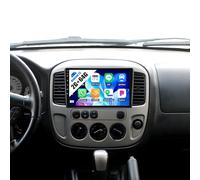 PLKEQS Autoradio Android 15 2G 64G pour F-ord Kuga Escape 2004-2005 avec Carplay sans Fil, Android Auto, écran Tactile 9 Pouces 2K, GPS, WiFi, Interface 26UI, Bluetooth, FM, caméra MIC,Y3