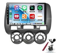 PLKEQS Autoradio Android 15 2G 64G pour H-Onda Jazz GD 2002-2008 avec CarPlay sans Fil, Android Auto, écran Tactile 9 Pouces 2K, Bluetooth, Navigation, FM RDS SWC caméra MIC,K4 Pro Plus