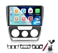 PLKEQS Autoradio Android 15 2x64GB pour S-Koda Octavia 2007-2013 avec Carplay et Android Auto, unité Principale, écran Tactile 10,1 Pouces Radio Voiture avec GPS Bluetooth FM WiFi et caméra,K2 Pro