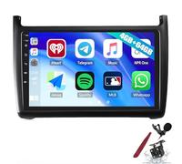 PLKEQS Autoradio Android 15 4G 64G pour VW P-olo 2010-2016, Carplay Android Auto, écran Tactile 9 Pouces, Radio Voiture BT 5.0 16EQ GPS WiFi FM HD Caméra unité Principale,K2 Pro Plus