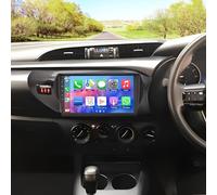 PLKEQS Autoradio Android 15 de 10 Pouces pour T-oyota Hilux 2015-2023 (4＋64GB) Lecteur multimédia à écran Tactile avec Carplay, GPS, Bluetooth, WiFi, FM RDS, et Commandes au Volant,K4 Pro