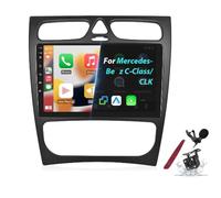 PLKEQS Autoradio Android 15 pour B-ENZ C-Class/CLK (2002-2004) Écran Tactile 9 Pouces 2K Unité Principale Android Lecteur multimédia avec Carplay, GPS, Navi, Bluetooth 5G, WiFi, DSP SWC,K5 Pro Plus