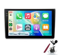 PLKEQS Autoradio Android 4G 64G pour A-UDI A4 S4 RS4 2002-2008 avec DSP, Carplay, Android Auto, écran Tactile in-Cell 9 Pouces 1280P, Bluetooth 5.0, GPS, WiFi, FM/RDS, caméra,K4 Pro Plus