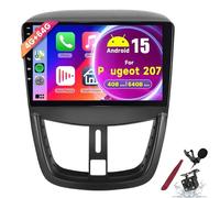 PLKEQS Autoradio Android 4G 64G pour P-eugeot 207 de 2006 à 2015 avec Carplay sans Fil, Android Auto, écran Tactile 9 Pouces, GPS, Bluetooth, FM RDS, WiFi et caméra,Y3