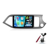 PLKEQS Autoradio Android 6G 128G pour K-IA Picanto Morning 2011-2017 avec CarPlay et Android Auto, écran Tactile InCell de 9 Pouces, GPS Sat Nav, Bluetooth 5.0, Radio FM/RDS SWC caméra,K2 Pro