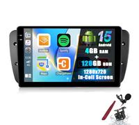PLKEQS Autoradio Android 6G 128G pour S-Eat Ibiza 2009-2013 avec CarPlay et Android Auto, écran Tactile InCell de 9 Pouces, GPS Sat Nav, Bluetooth 5.0, Radio FM/RDS, SWC, EQ, caméra,K5 Pro