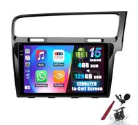 PLKEQS Autoradio Android 6G 128G pour VW G-olf MK7 2013-2018 avec CarPlay et Android Auto, écran Tactile InCell de 10,1 Pouces, GPS Sat Nav, Bluetooth 5.0, Radio FM/RDS, SWC, EQ Caméra,Y3